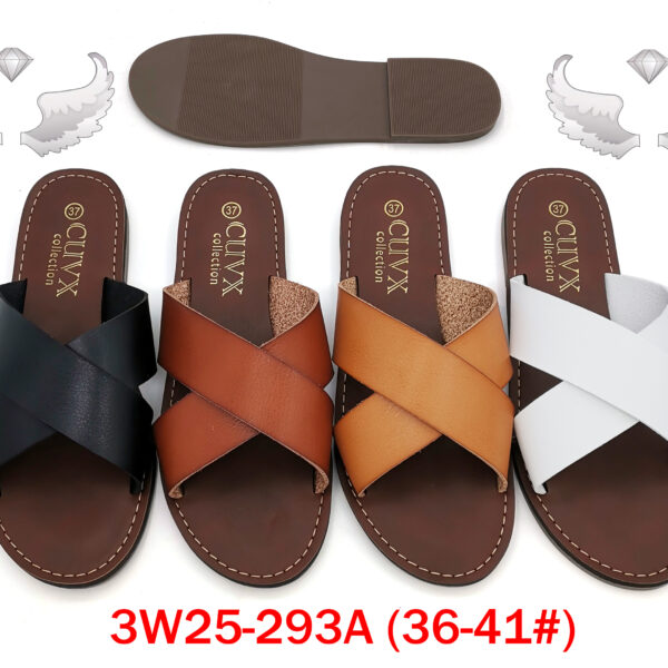 50Pairs/Box Women's Multi-Color Crisscross Strap Open Toe Slide Sandals