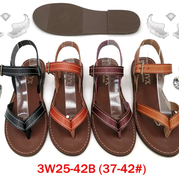 50 pairs/box Women's Multi-Color Thong Strap Buckle Slingback Sandals
